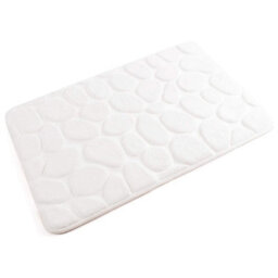 Luxury Pebble Design Bath Mat - Memory Foam Non-Slip Machine Washable Bathroom Floor Mat - Measures 59 X 40 X 1.5Cm - thumbnail 4
