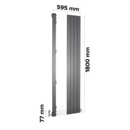 Ximax Vertirad Mirror Hwm180060A Anthracite Horizontal Or Vertical Designer 2097Btu Radiator, (W)595mm X (H)1800mm - thumbnail 3