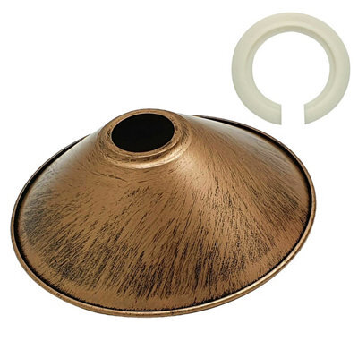 Brushed Copper Retro Metal Lamp Shades Ceiling Light Shades 22Cm Easy Fit Pendant Shade - image 1