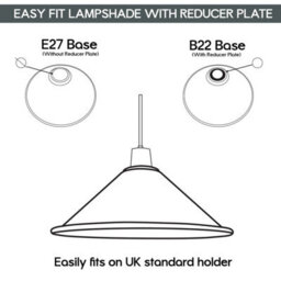 Brushed Copper Retro Metal Lamp Shades Ceiling Light Shades 22Cm Easy Fit Pendant Shade - thumbnail 4