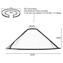 Brushed Copper Retro Metal Lamp Shades Ceiling Light Shades 22Cm Easy Fit Pendant Shade - thumbnail 8