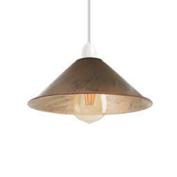 Brushed Copper Retro Metal Lamp Shades Ceiling Light Shades 22Cm Easy Fit Pendant Shade - thumbnail 5