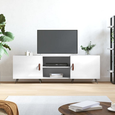 Berkfield Tv Cabinet High Gloss White 150X30X50 Cm Engineered Wood - image 1