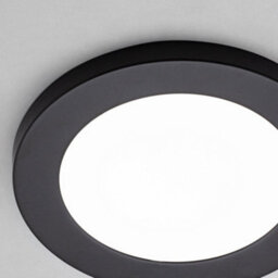 Litecraft Darly Satin Black 1 Lamp Modern Bathroom 6W Led Flush Ceiling Light - thumbnail 4
