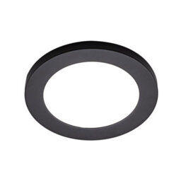 Litecraft Darly Satin Black 1 Lamp Modern Bathroom 6W Led Flush Ceiling Light - thumbnail 2