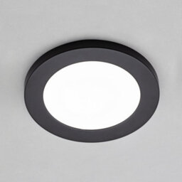 Litecraft Darly Satin Black 1 Lamp Modern Bathroom 6W Led Flush Ceiling Light - thumbnail 3