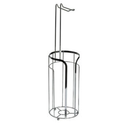 Showerdrape Dante Chrome Toilet Roll Holder & Spare Paper Holder Combination - thumbnail 3