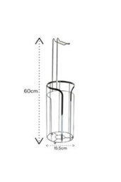 Showerdrape Dante Chrome Toilet Roll Holder & Spare Paper Holder Combination - thumbnail 2