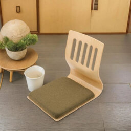 Green Floor Chair Tatami Chair Chair Legless Chair Padded Seat With Backrest & Cushion - thumbnail 5