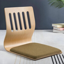 Green Floor Chair Tatami Chair Chair Legless Chair Padded Seat With Backrest & Cushion - thumbnail 4
