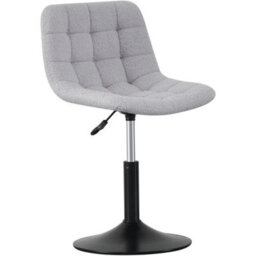 Light Grey Soft Fabric Dressing Table Chair