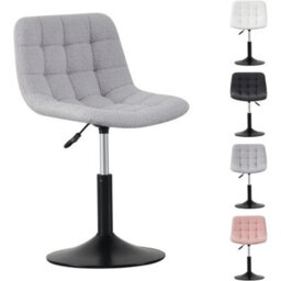 Light Grey Soft Fabric Dressing Table Chair - thumbnail 3