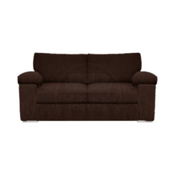 Furnishings For Less UK Delta Fabric Sofa Suite Padded Arms Jumbo Cord 3 And 2 Seater Chocolate - thumbnail 3