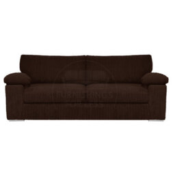 Furnishings For Less UK Delta Fabric Sofa Suite Padded Arms Jumbo Cord 3 And 2 Seater Chocolate - thumbnail 2