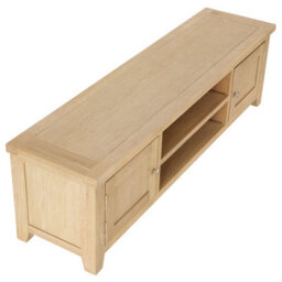 The Furniture Market Cheshire Whitewash Oak Extra Large Tv Stand Unit Up To 80 Widescreen Size - thumbnail 7