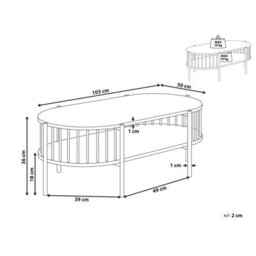 Beliani Retro Coffee Table Oreana Black - thumbnail 3