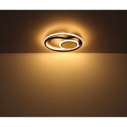 Luminosa Lighting Luminosa Pikara 34.5Cm Integrated Led Semi Flush Ceiling Light Wood Look 3X Led 3000K - thumbnail 5