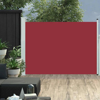 Walplus Patio Retractable Side Awning Garden Sun Shade Canopy Gazebo For Back Door, Porch, Patio 100X500 Cm Red - image 1