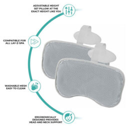 Crystals Set Of 2 Bestway Lay-Z-Spa Padded Pillow Neck And Head Support For Hot Tub - thumbnail 3