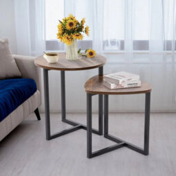 Coffee Table Set Of 2 Stacking Sofa Side End Table Living Room Furniture - thumbnail 4