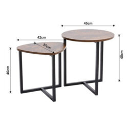 Coffee Table Set Of 2 Stacking Sofa Side End Table Living Room Furniture - thumbnail 2