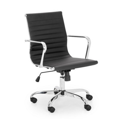 Oakham Executive Calder Office Chair In Black And Chrome - image 1