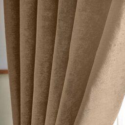 Luxury Living Chenille Blackout Eyelet Curtains Thermal Triple Weave Pair Beige - thumbnail 4