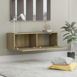 Berkfield Tv Cabinet Sonoma Oak 100X30X30 Cm Engineered Wood - thumbnail 3