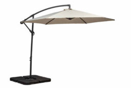 Buttercup Farm Standard Cantilever Over Hanging Parasol With Cross Stand - Steel/polyester - L300 X W300 X H255 Cm - Ivory - thumbnail 2