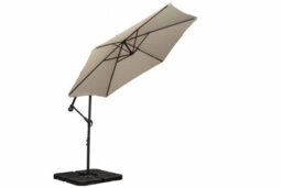 Buttercup Farm Standard Cantilever Over Hanging Parasol With Cross Stand - Steel/polyester - L300 X W300 X H255 Cm - Ivory - thumbnail 4