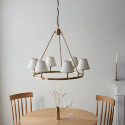 Loops Sophisticated Aged Brass Pendant Light With Vintage White Shades - thumbnail 3