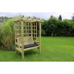 Churnet Valley Garden Furniture Ltd Beatrice Arbour - Sits 2 - L90 X W120 X H210 Cm - Minimal Assembly Required - Set Of Waterproof Cushions Included - thumbnail 2