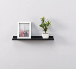 Spot On Dealz 48Cm Floating Shelves Set Of 2 Wall Shelves Photo Shelves Black - thumbnail 3