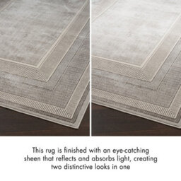 Modern Ivory Rug, 10mm Thickness Bordered Rug, Plain Rug, Anti-Shed Geometric Rug For Bedroom, Livingroom-160Cm X 221Cm - thumbnail 2