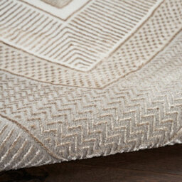 Modern Ivory Rug, 10mm Thickness Bordered Rug, Plain Rug, Anti-Shed Geometric Rug For Bedroom, Livingroom-160Cm X 221Cm - thumbnail 6