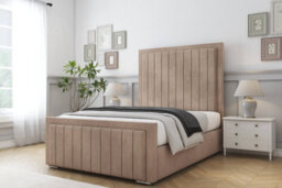 "Sloomy Richmond Mink Naples Bed Frame With 50"" Upholstered Headboard 3' Single" - thumbnail 2