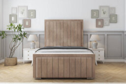 "Sloomy Richmond Mink Naples Bed Frame With 50"" Upholstered Headboard 3' Single" - thumbnail 1
