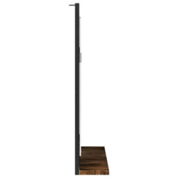 Walplus Bathroom Mirror With Shelf Smoked Oak 50X12X60 Cm Engineered Wood - thumbnail 5