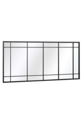 Mirroroutlet The Tabula Black Metal Framed Window Wall Or Leaner Garden Mirror 160Cm X 80Cm - thumbnail 4