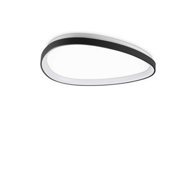 Ideal Lux Gemini 61Cm On-Off Integrated Led Semi Flush Light Black 3850Lm 3000K