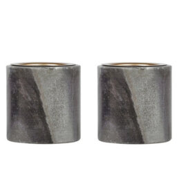 Urbn-Living Urbnliving 7Cm Marble Tea Light Candle Holder - Elegant Home Décor & Centrepiece Gift Set Of 2 - thumbnail 3