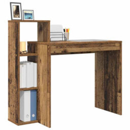 Berkfield Computer Desk Old Wood Engineered Wood Medium Computer Desk - thumbnail 3