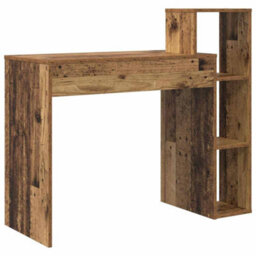 Berkfield Computer Desk Old Wood Engineered Wood Medium Computer Desk - thumbnail 6
