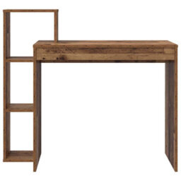 Berkfield Computer Desk Old Wood Engineered Wood Medium Computer Desk - thumbnail 4