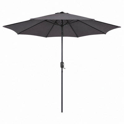 Shopnbits 3M Garden Parasol Umbrella Outdoor Patio Sun Shade Crank Tilt Uv Water Resistant Grey - image 1