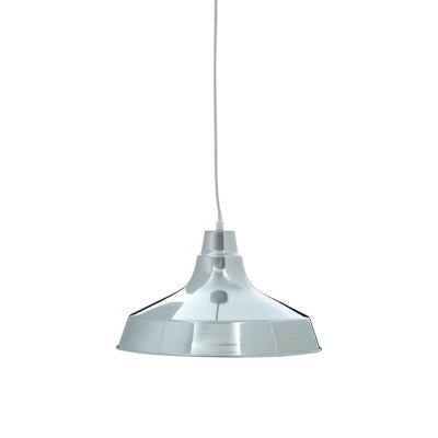 Orsina Chrome Metal Pendant Light, Reflective Chrome Ceiling Light With Wide Shade, Modern Pendant Lighting - image 1