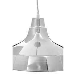 Orsina Chrome Metal Pendant Light, Reflective Chrome Ceiling Light With Wide Shade, Modern Pendant Lighting - thumbnail 4
