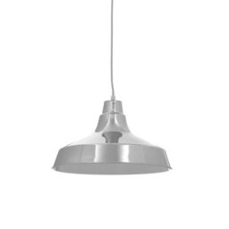 Orsina Chrome Metal Pendant Light, Reflective Chrome Ceiling Light With Wide Shade, Modern Pendant Lighting - thumbnail 2