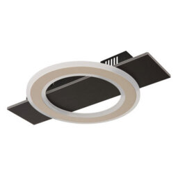 Luminosa Lighting Luminosa Jayden Integrated Led Semi Flush Ceiling Light Matt Black Led 3000K - thumbnail 2