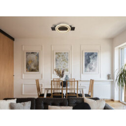 Luminosa Lighting Luminosa Jayden Integrated Led Semi Flush Ceiling Light Matt Black Led 3000K - thumbnail 5
